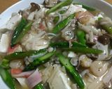 アスパラと小蛯名のあんかけ豆腐作り方6写真