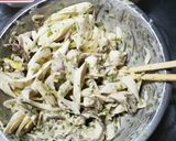 舞茸長ネギ素干しエビ青のりのかき揚げ作り方4写真