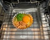 朝食！卵とまぐろ煮缶のホイルカップ焼き作り方5写真