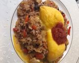 くす玉オムライス　チキンライスも美味作り方12写真