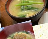 小松菜と油揚げのお味噌汁作り方9写真