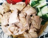 簡単レンチンだけで♪ポン酢で蒸し鶏作り方4写真
