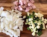 爽やか【ズッキーニベーコンのホエイスープ作り方1写真