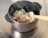 爽やか【ズッキーニベーコンのホエイスープ作り方3写真