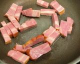 ベーコンとしめじのトマトパスタ*+作り方4写真