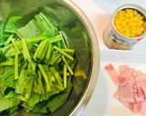 ベーコンとほうれん草とコーンのバター炒め作り方1写真