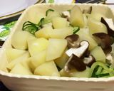 簡単♡ジャガイモと椎茸のホットサラダ作り方6写真