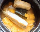 土鍋で炊くかつお節のトウモロコシご飯作り方3写真