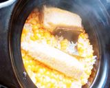 土鍋で炊くかつお節のトウモロコシご飯作り方4写真