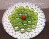 簡単のせるだけ胡瓜飾り花サラダ作り方4写真