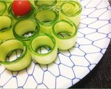 簡単のせるだけ胡瓜飾り花サラダ作り方5写真