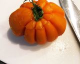 牛の心臓トマトとサラダチキンのサラダ作り方1写真