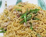 青唐辛子と豚肉の細切りの中華風塩焼きそば作り方10写真