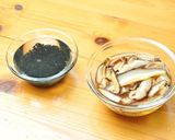 ほうれん草とわかめと干し椎茸のおひたし作り方1写真
