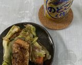 レタスと鮭のバタぽん炒め作り方3写真