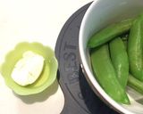 スナップえんどうクリチ お弁当に作り方1写真