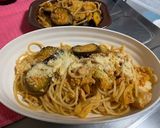 ナスとひき肉のミートスパゲティ作り方6写真