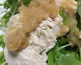 水菜と鶏むね肉のおろしポン酢サラダ作り方5写真