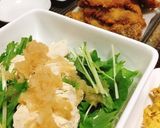 水菜と鶏むね肉のおろしポン酢サラダ作り方6写真