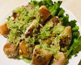 鶏モモ肉で簡単☆ネギ塩ダレチキン作り方7写真