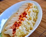 2580鶏胸肉柔らか茹でハムネギソース作り方4写真