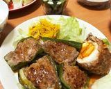 フライパンでソースまで！ピーマンの肉詰め作り方10写真