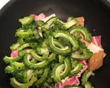 超簡単！ゴーヤと豚バラのとろ〜り卵炒め作り方4写真