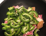 超簡単！ゴーヤと豚バラのとろ〜り卵炒め作り方4写真