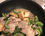 超簡単！ゴーヤと豚バラのとろ〜り卵炒め作り方7写真