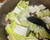 白菜の旨トロそぼろ煮込み作り方1写真