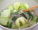 素材一品だけおかず、カニカマちんげん作り方3写真