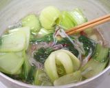 素材一品だけおかず、カニカマちんげん作り方3写真