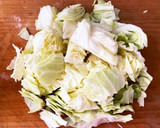 簡単ヘルシー☆絹厚揚げとキャベツの蒸し煮作り方1写真