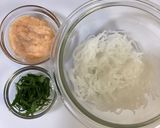 糖質オフ☘️白滝パスタ（大葉明太）作り方1写真