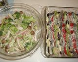 夏野菜と鰯の重ね焼き＆カルボ風野菜パスタ作り方12写真
