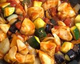 鶏と夏野菜のトマト煮込み作り方5写真