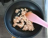 ソフトケールの中華風そぼろ炒め。作り方3写真