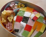 キャラ弁☆簡単「ぞうのエルマー♪」作り方4写真