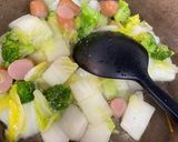 白菜とブロッコリーの豆乳クリーム煮作り方3写真