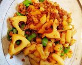 れんこん豚挽きしょうが炒め煮。作り方6写真