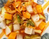 全てレンジ温野菜卵キムチ炒飯味チャンプル作り方14写真