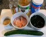 簡単！きゅうりとカニカマの酢の物作り方1写真