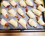 とろけるチーズとウィンナーハム巻きパイ作り方4写真
