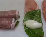 ツルムラサキとタマネギの肉巻き作り方2写真