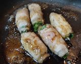 ツルムラサキとタマネギの肉巻き作り方5写真