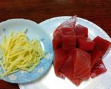 生カツオ生姜煮(解凍、刺身用を使って)作り方2写真