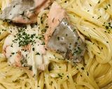鮭のマスカルポーネソースのパスタ作り方4写真