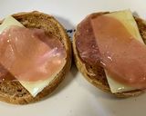 簡単！生ハムとチーズのバケットトースト！作り方7写真
