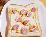 朝食♡食パンでウインナーのチーズトースト作り方2写真