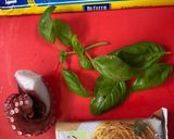 タコとバジルの冷たいパスタ作り方1写真